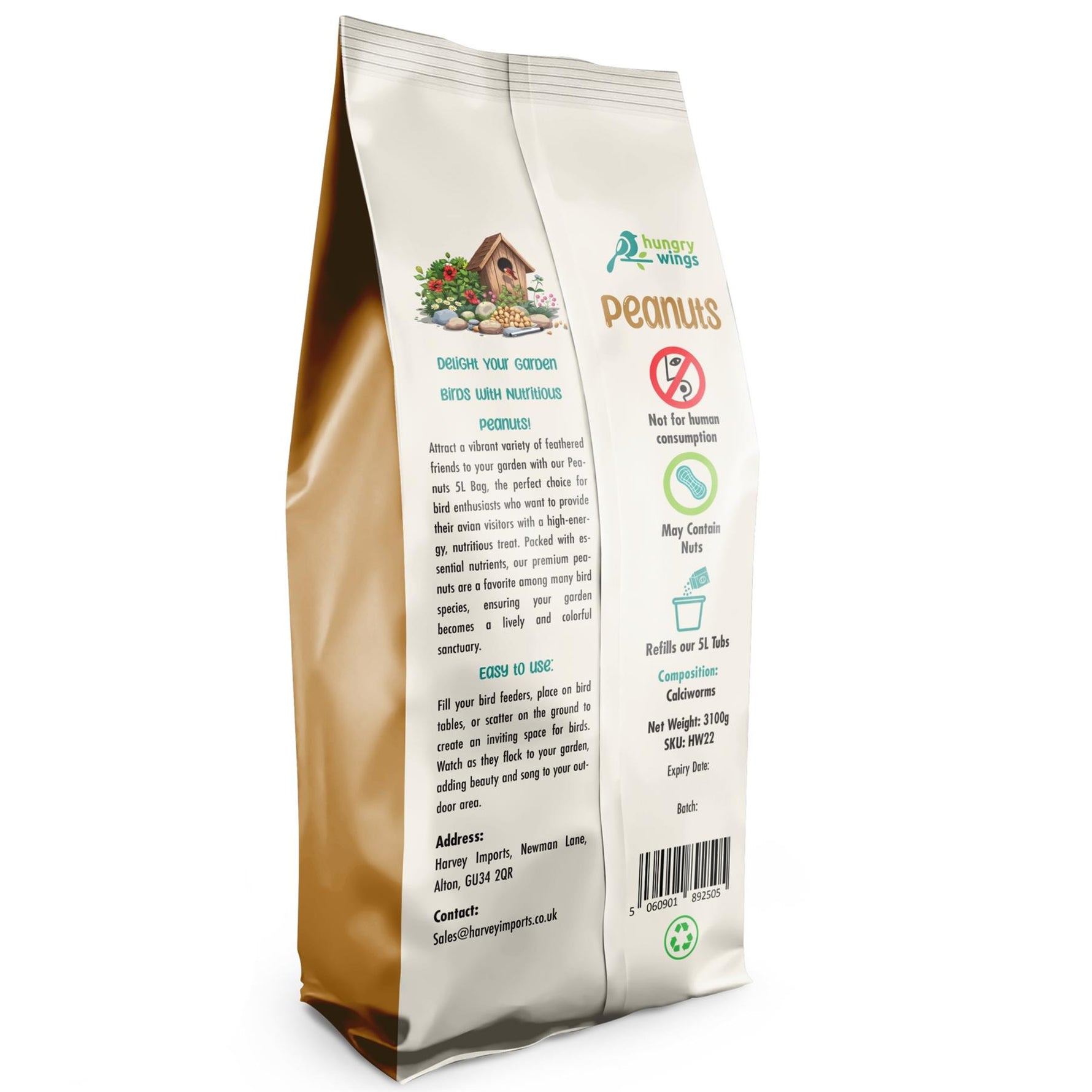 Hungry Wings Peanuts – 5L Bag