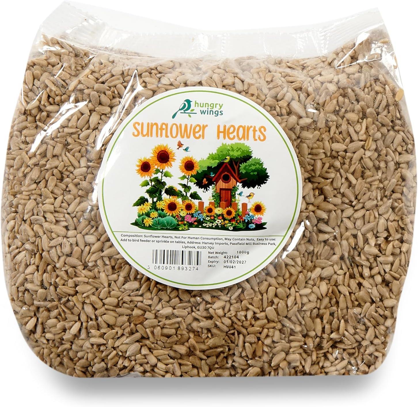 Hungry Wings Sunflower Hearts 1kg
