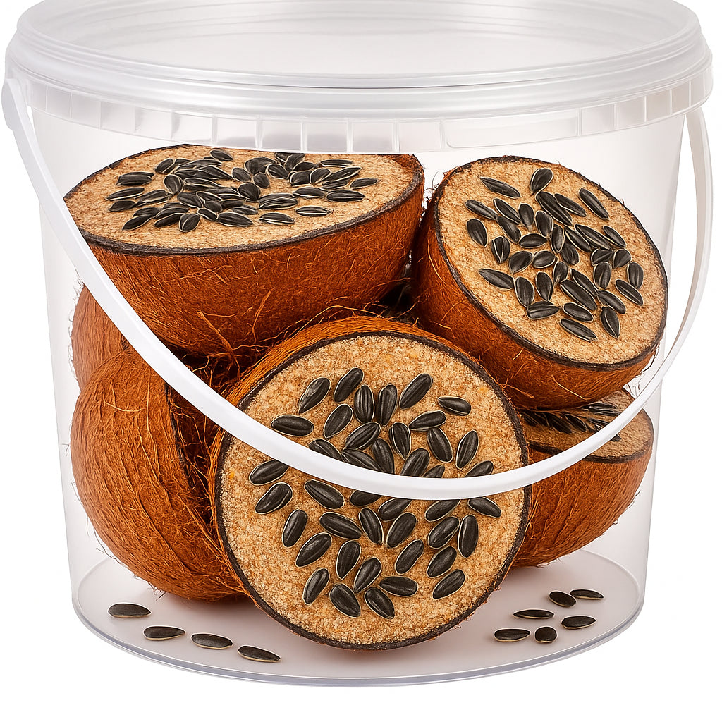 Hungry Wings Sunflower Coconut Halves Tub of 6