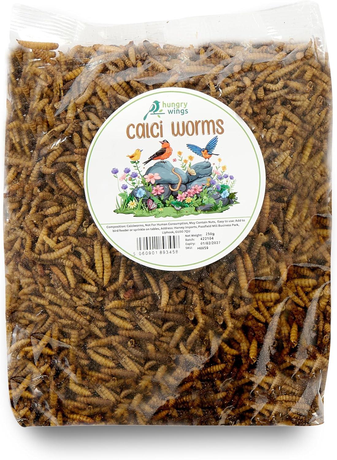 Hungry Wings Calci Worms 250g