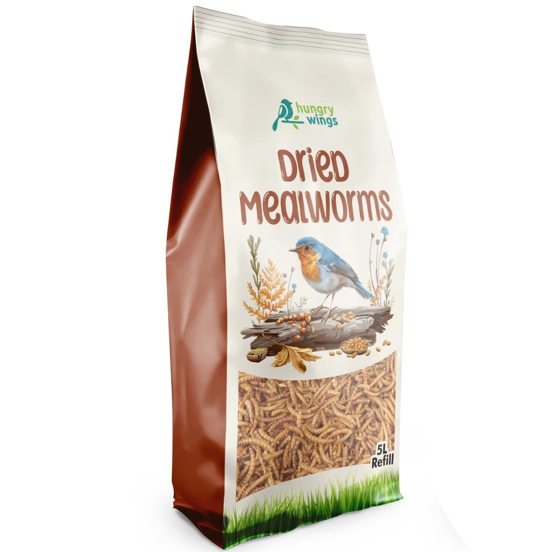 Hungry Wings Dried Mealworms 5L Bag
