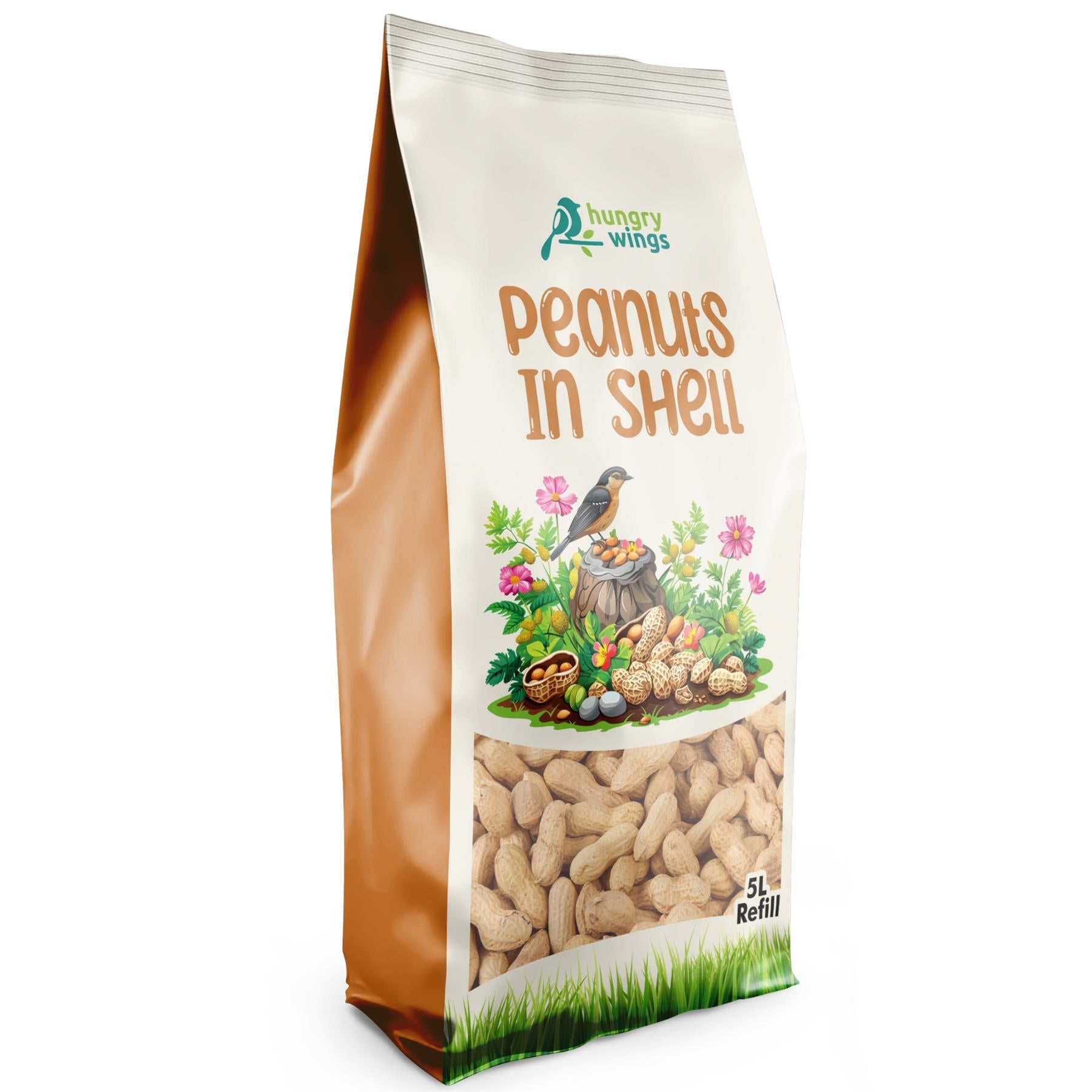 Hungry Wings Peanuts in Shell 5L Bag