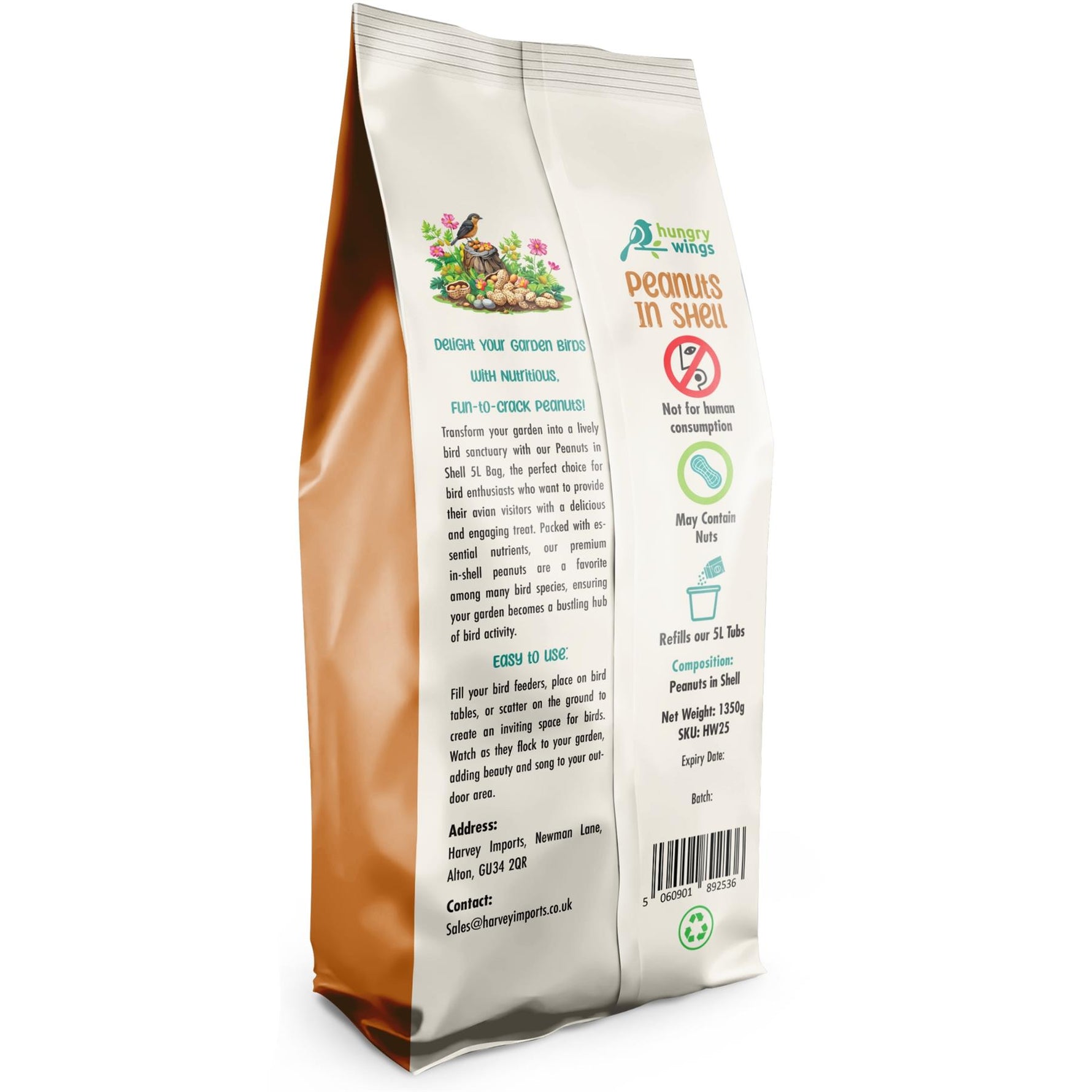 Hungry Wings Peanuts in Shell 5L Bag