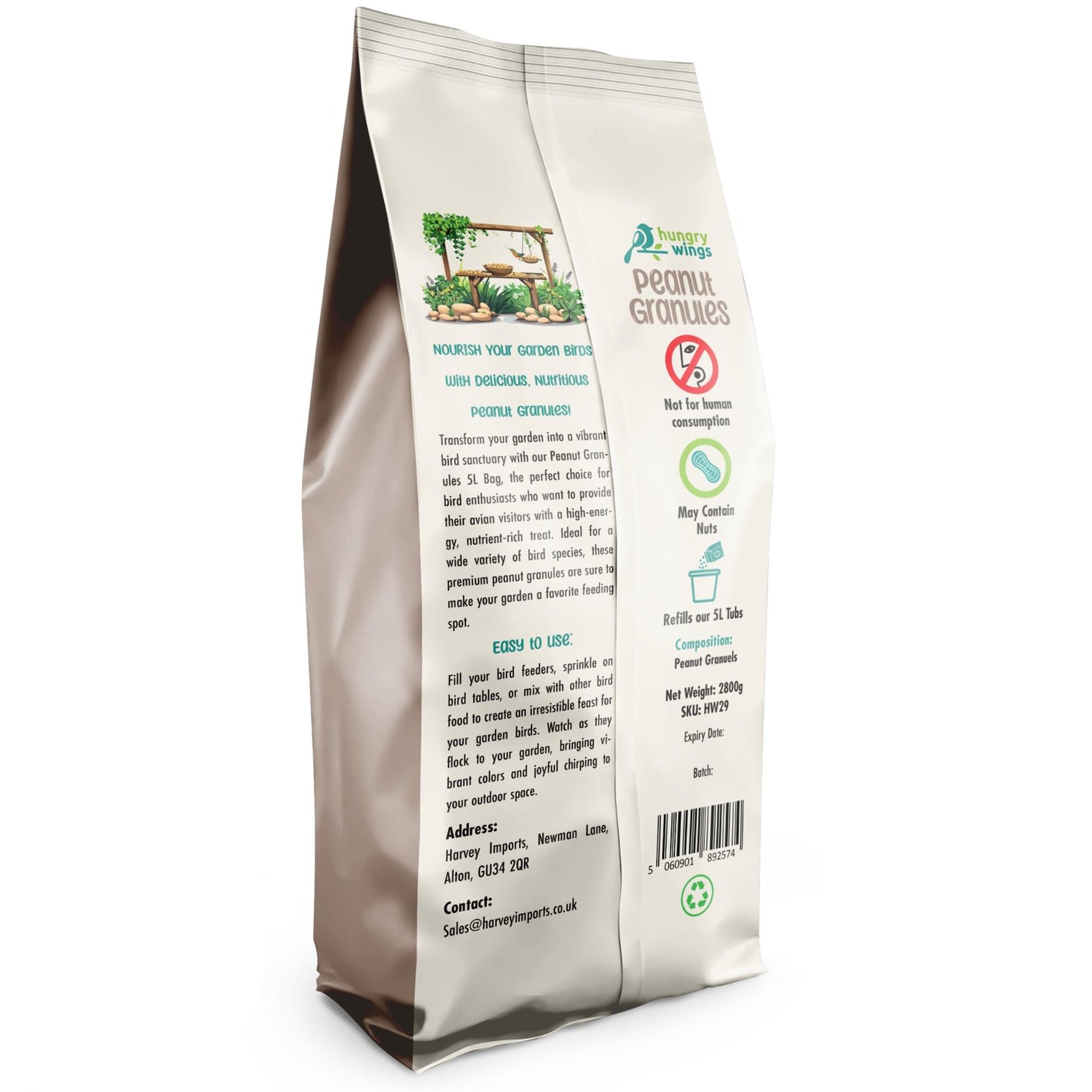 Hungry Wings Peanut Granuels 5L Bag