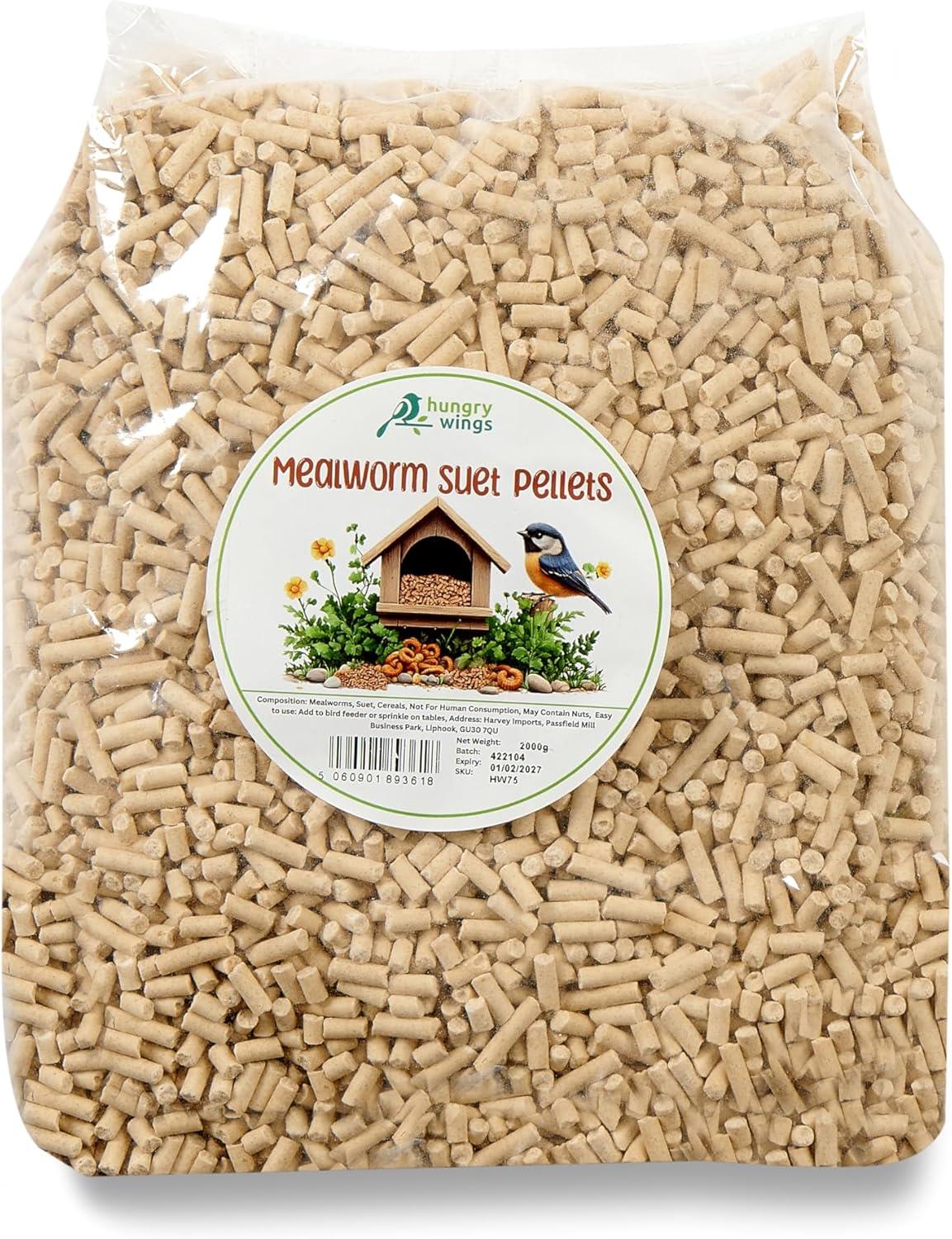 Hungry Wings Mealworm Suet Pellets 2kg